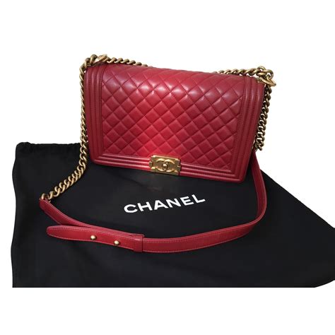 chanel boy bag red lining|red chanel boyfriend bag.